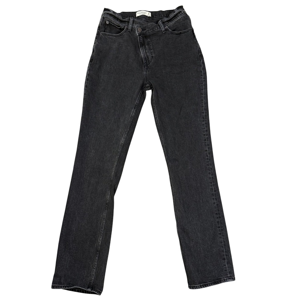 Abercrombie & Fitch The 90s Slim Straight Ultra High Rise Crossover Jeans 28/6 - Picture 3 of 8